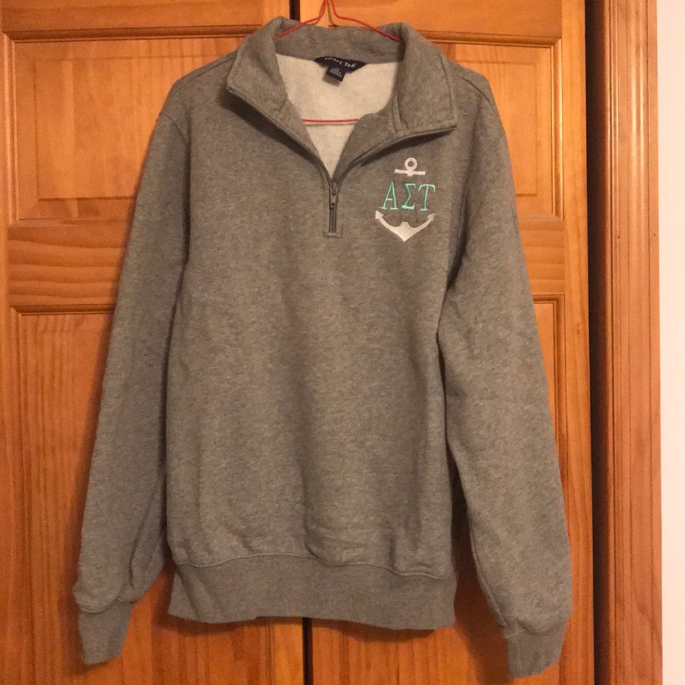 3/4 zip Alpha Sigma Tau sweatshirt